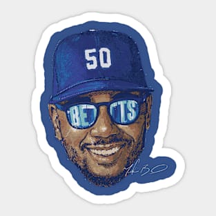 Mookie Betts Los Angeles D Sunglasses Sticker